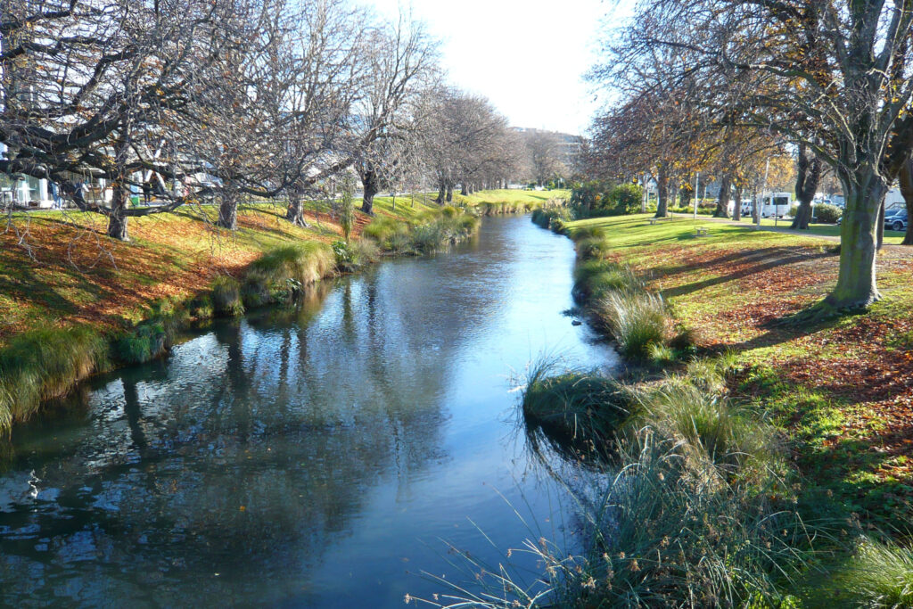 The Avon River by the Christchurch Botanic Gardens